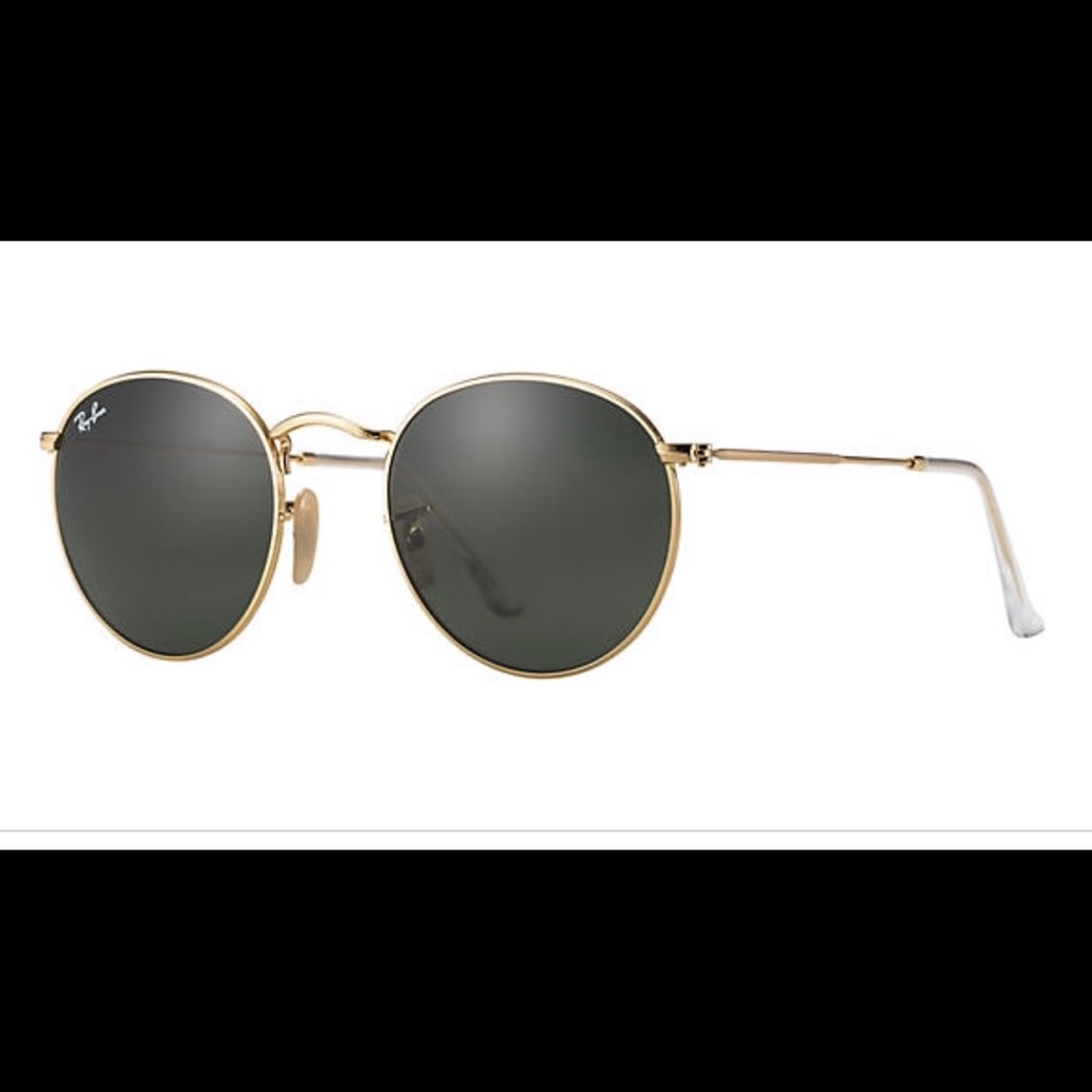 Ray-Ban round metal gold sunglasses